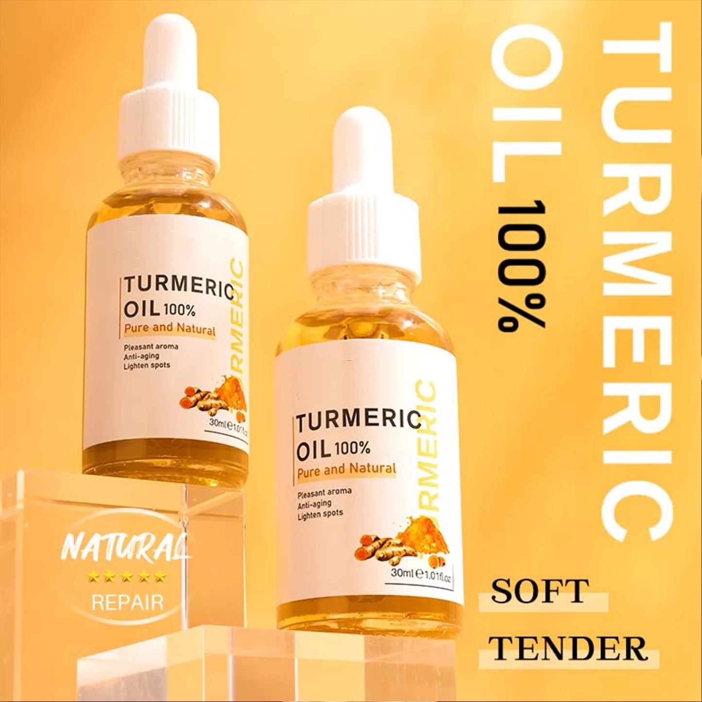 Go Radiant! Turmeric Face Oil remove Dark Spots All Skin types (Women / Men)