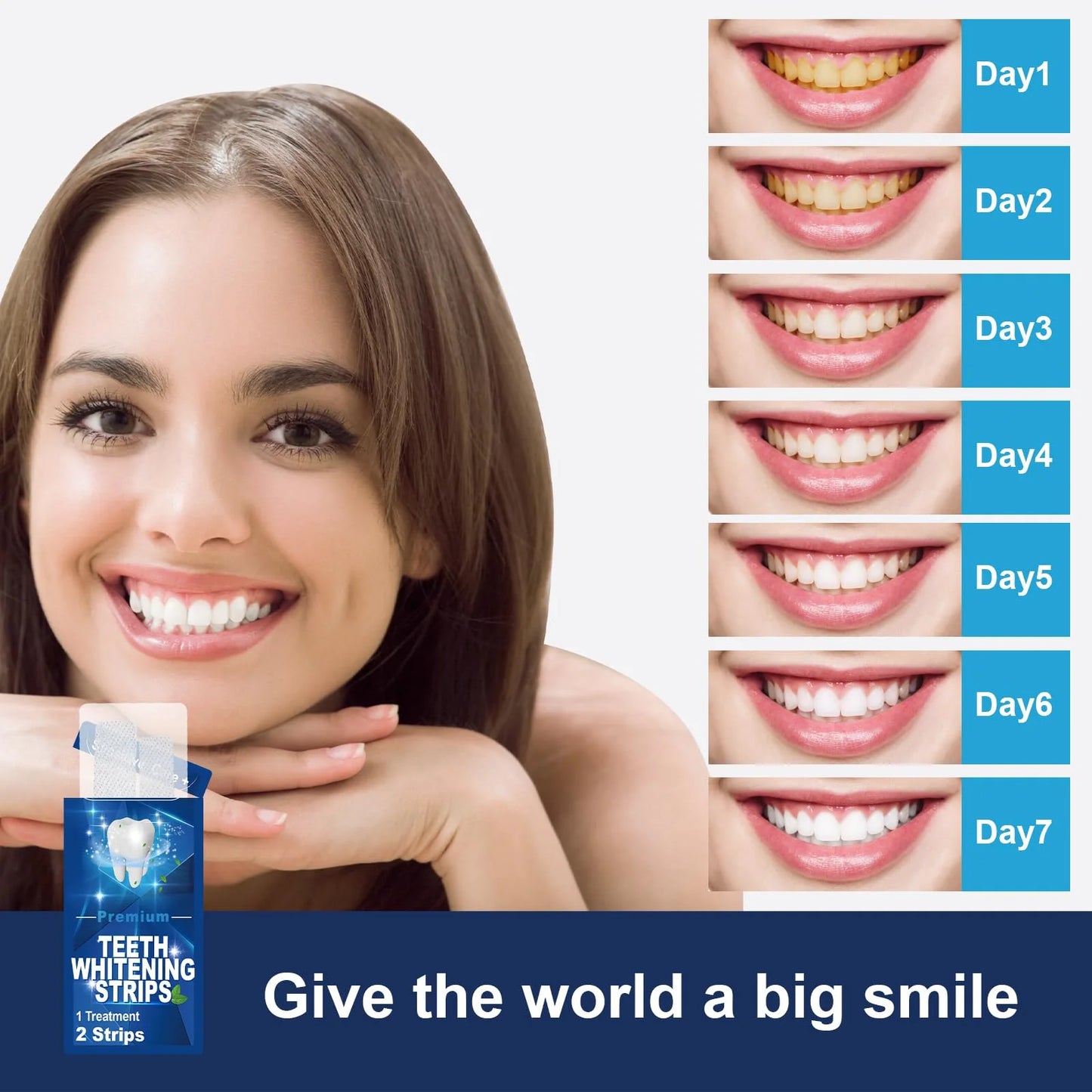 Teeth Whitening Strips, Professional White Strips Teeth Whitener for Tooth Whitening, 28Pcs