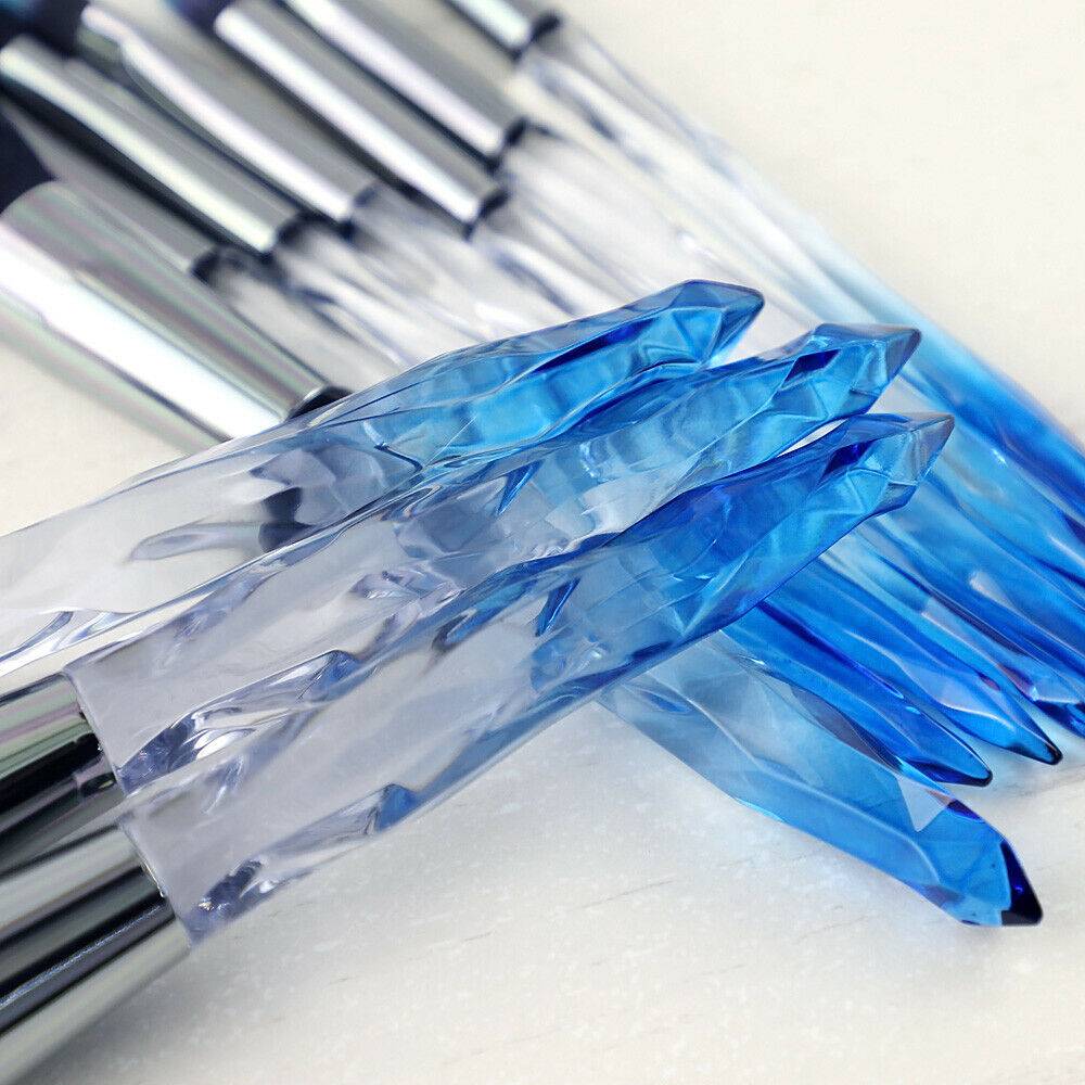 Crystal Blue Makeup Brush Set | Crystal Blue Brush Set | Éclat Élite