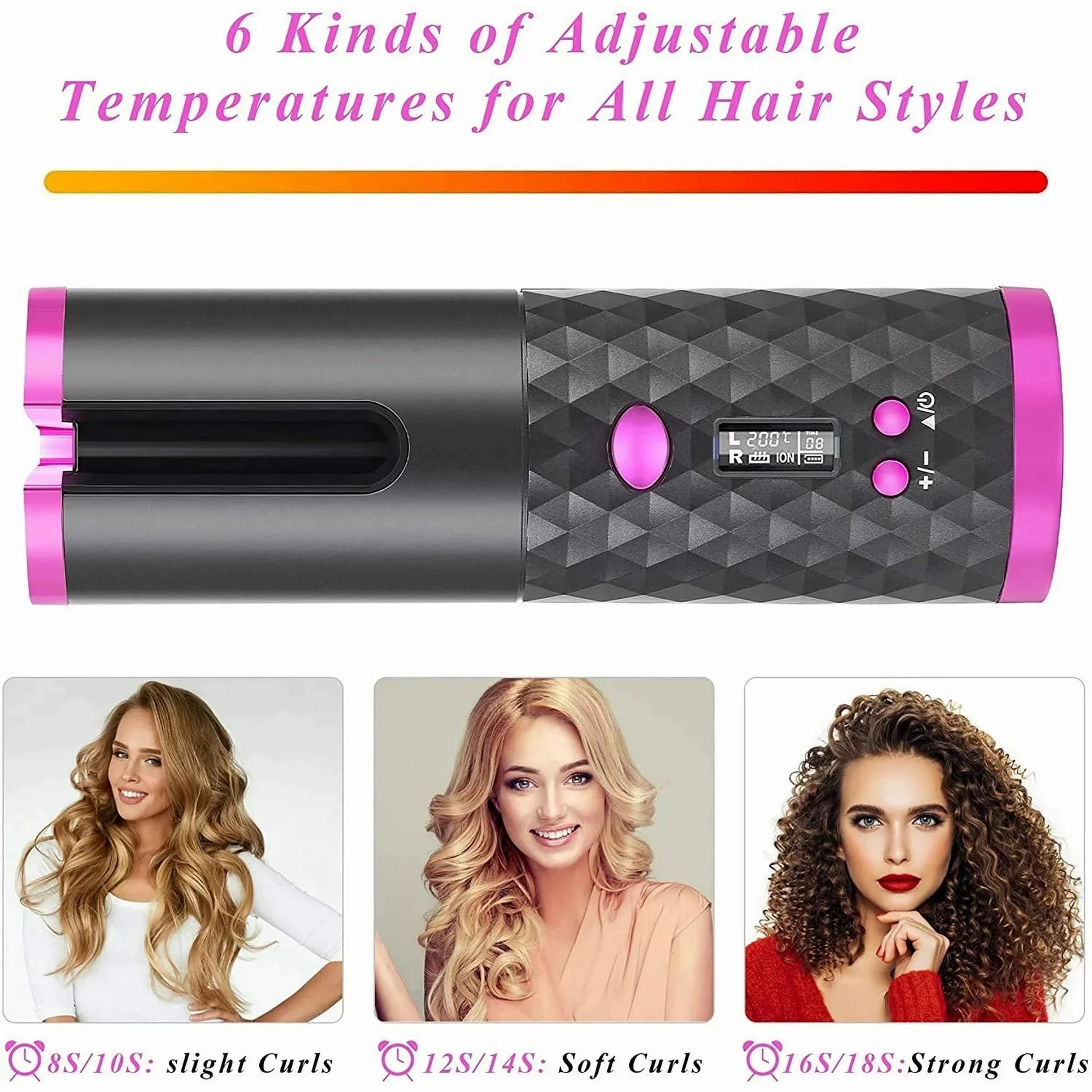 Portable Automatic Hair Curler | Portable Automatic Curler|Éclat Élite